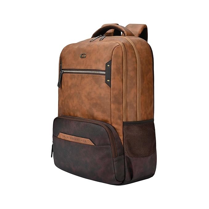ear Quantum 3 18"/29L Antitheft Large Faux Leather Water Resistant Laptop backpack with Raincover/Laptop backpack/Casual