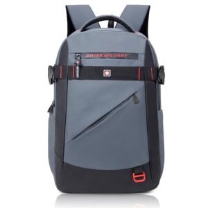 SWISS MILITARY 30L Laptop Travel Backpack for 15.6 Inch Laptop, Unisex Office & College Bag with Luggage Strap